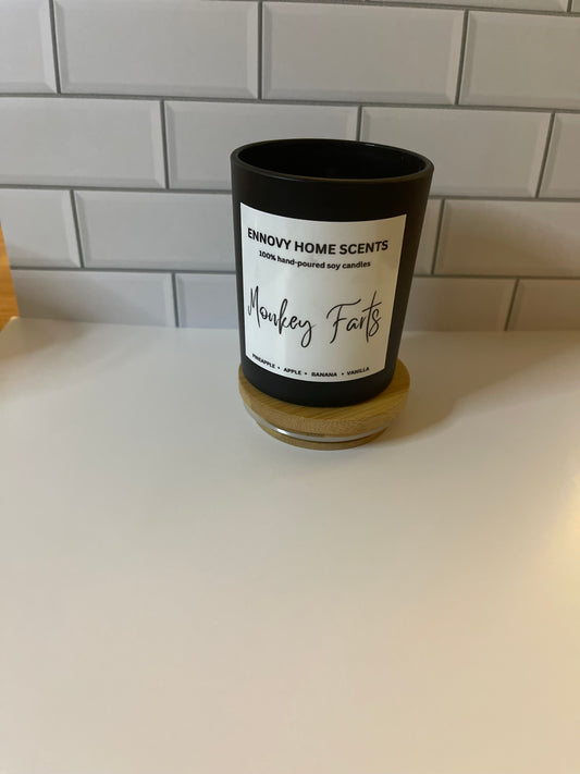 Monkey Farts                             scented soy wax candle